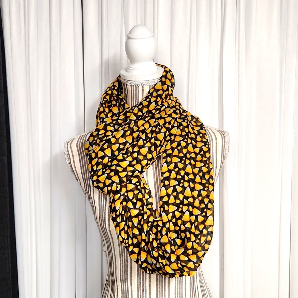 Sheer Loop Candy Corn Infinity Scarf - Picture 4 of 9